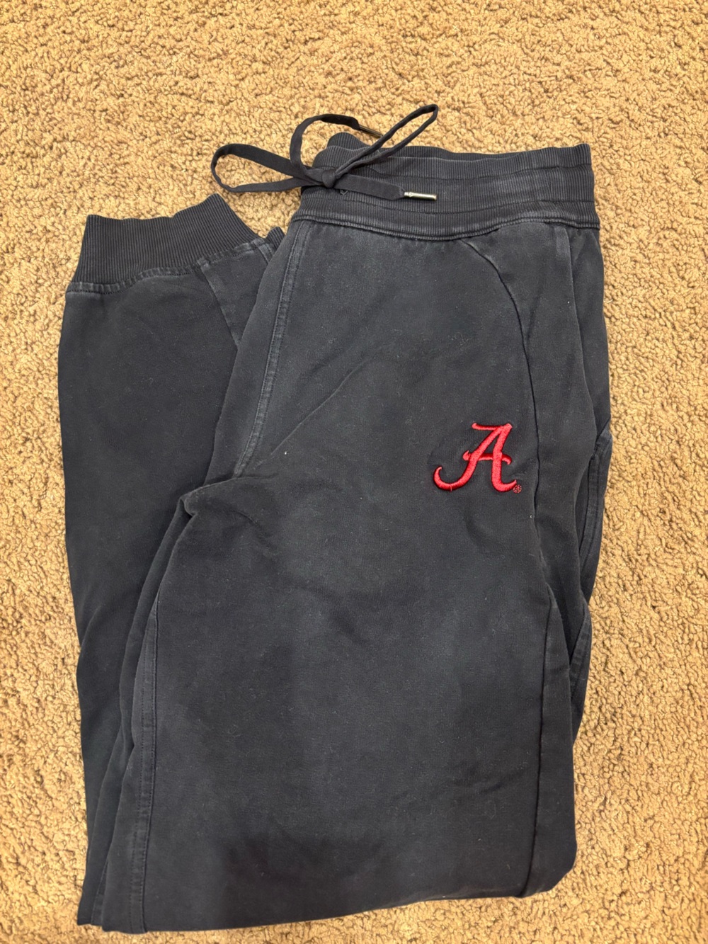 lululemon athletica Black Track Joggers with Red Alabama A